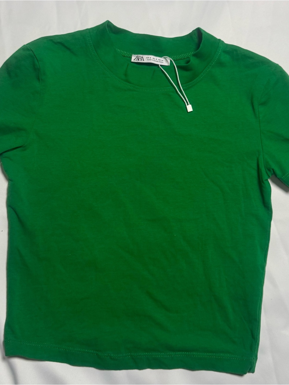 ZARA Green Short Sleeve Crewneck Tee